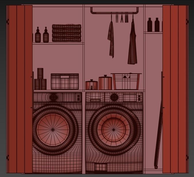 laundry set 02 3D model_5