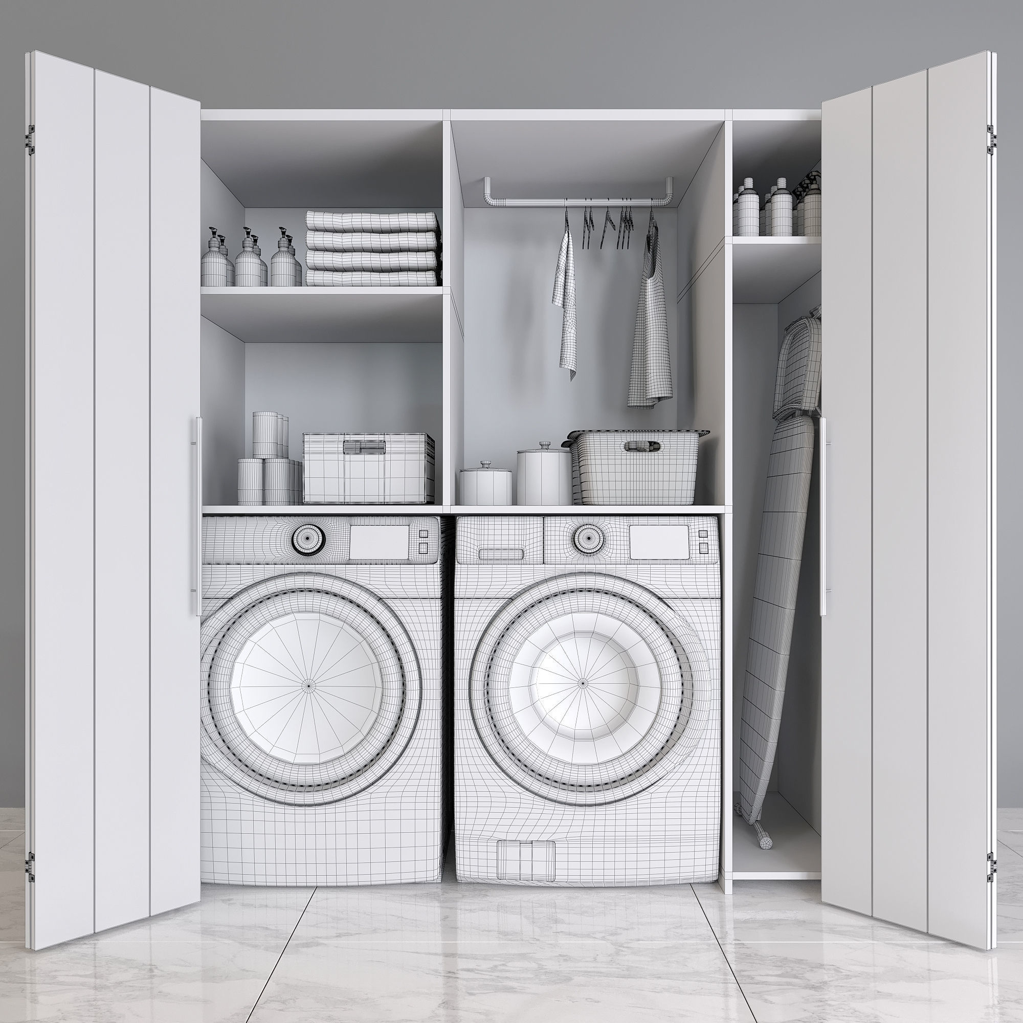 laundry set 02 3D model_6