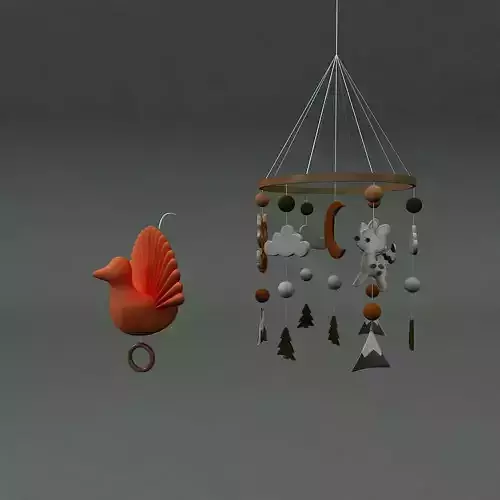 WOODLAND BOHO ANIMALS MOBILE