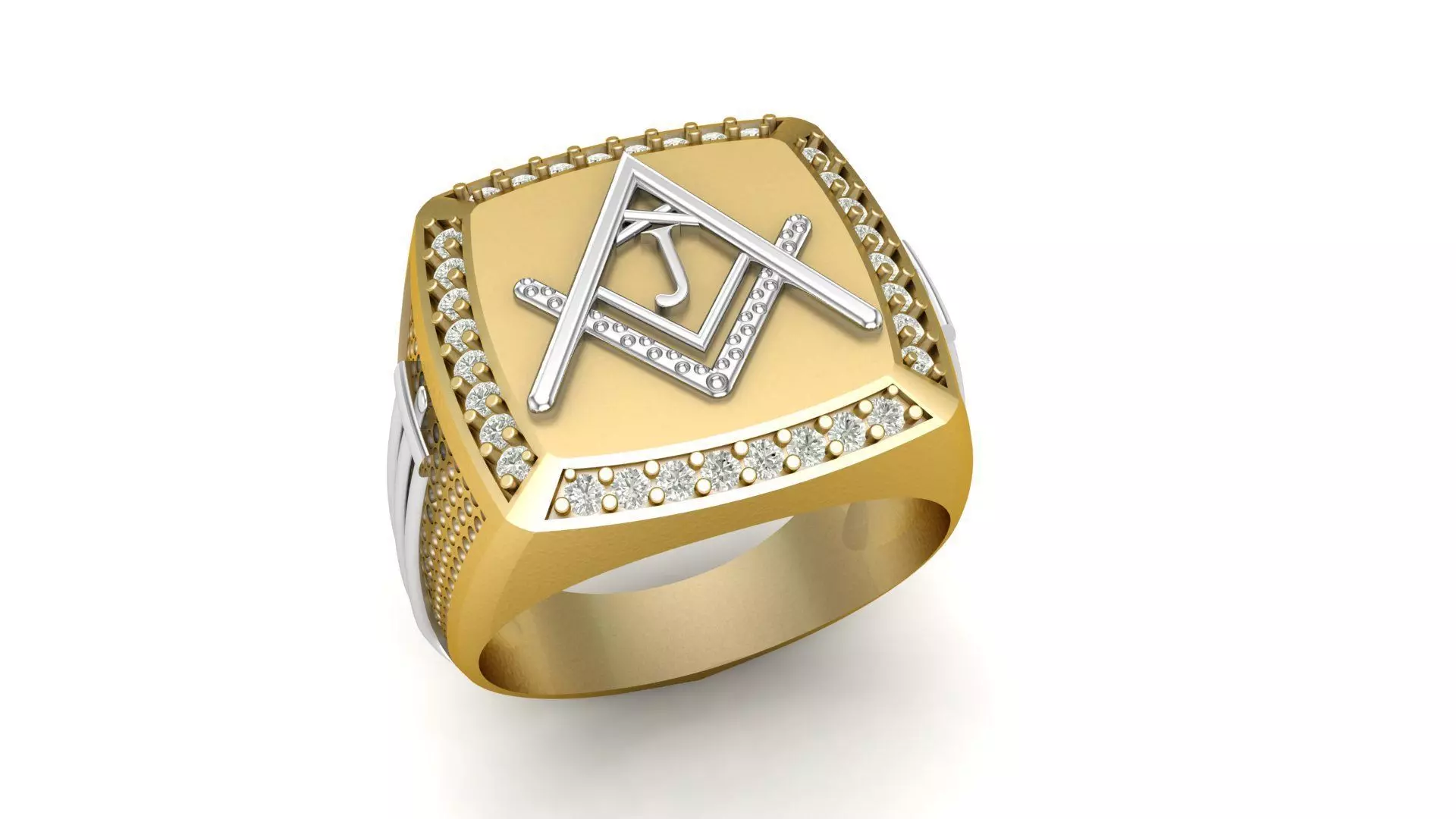 J - LETTER  SIGNET RING 3D print model_0