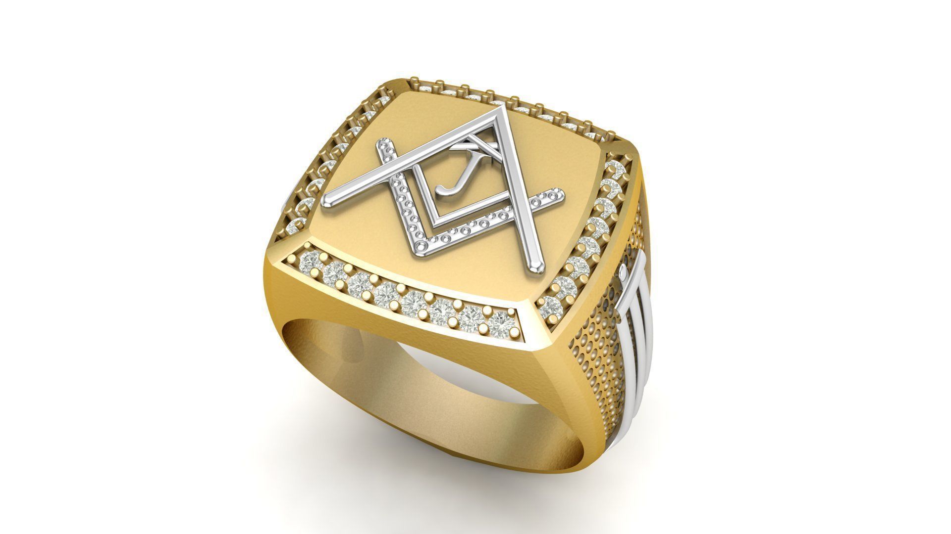 J - LETTER  SIGNET RING 3D print model_2