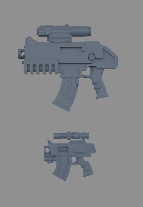 Future Scifi Weapons 3D model_1