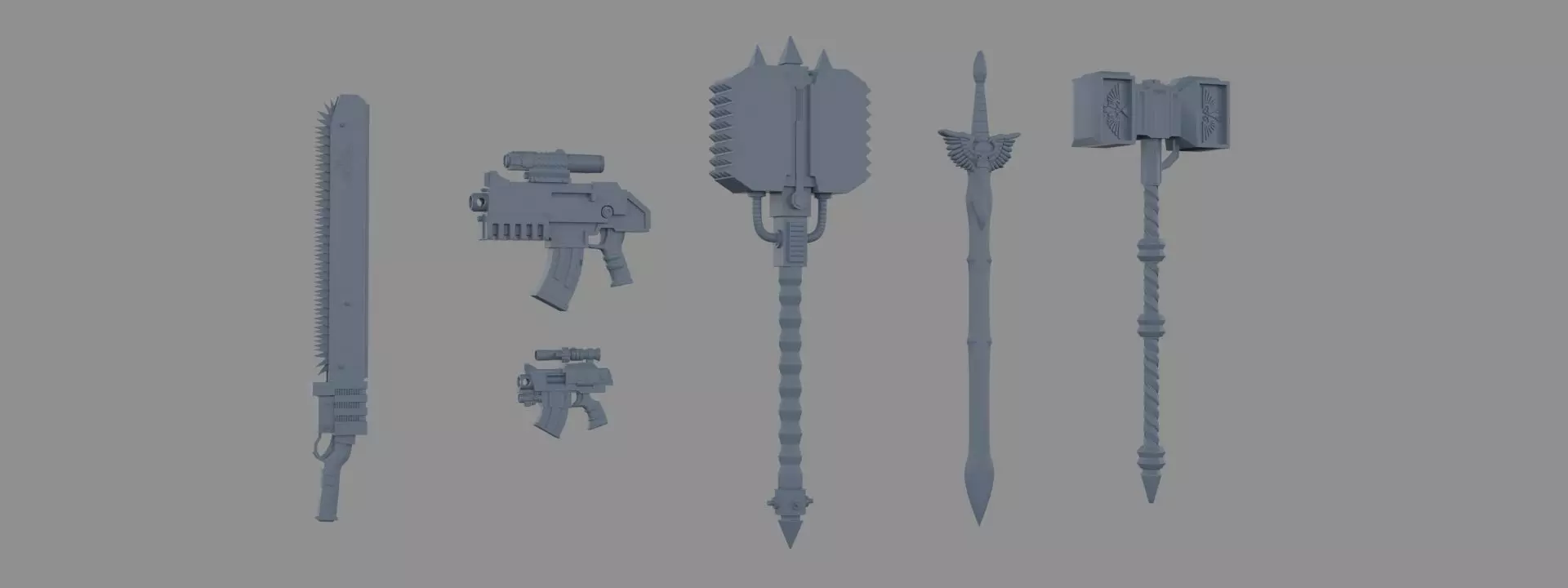 Future Scifi Weapons 3D model_0