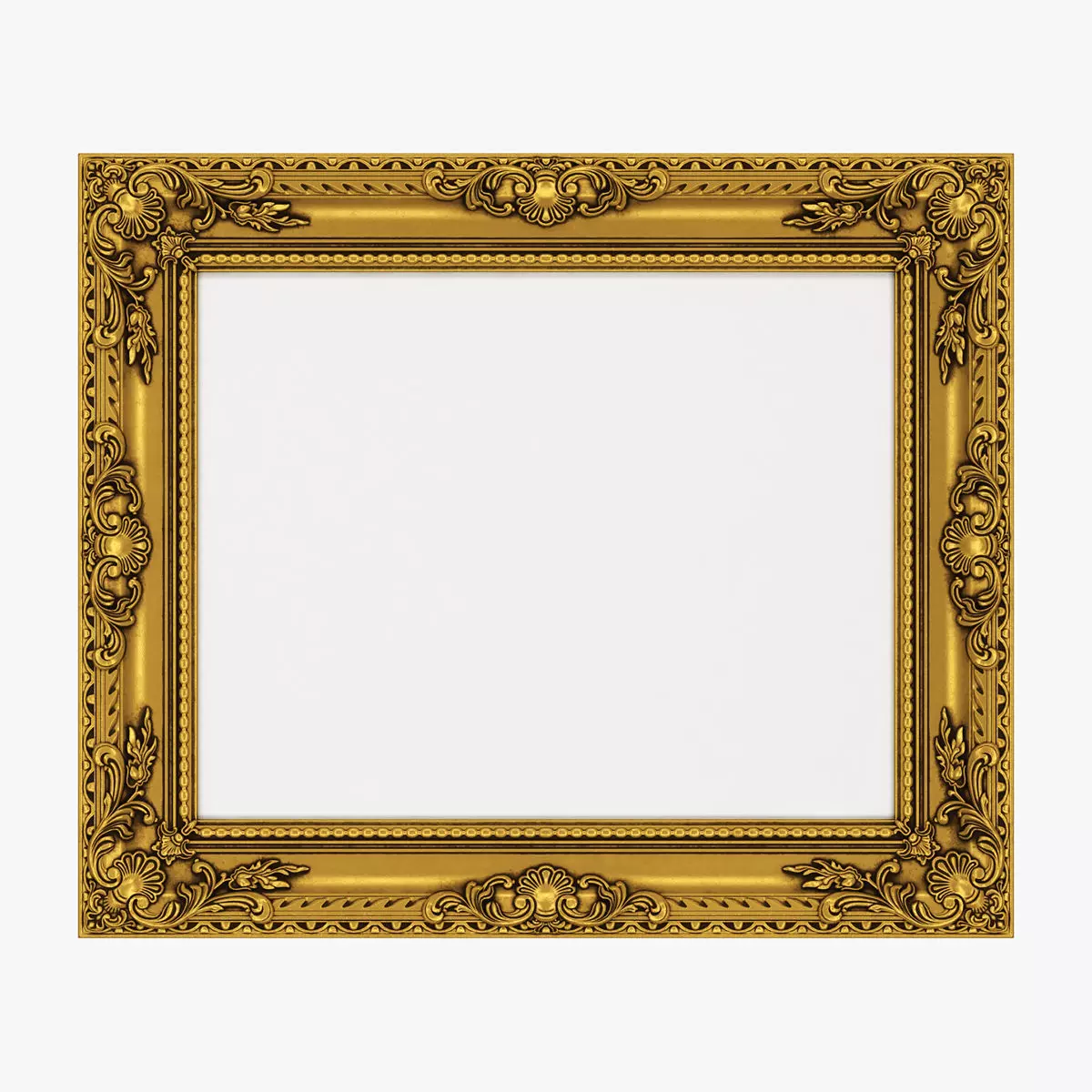 Frame picture gold v4 3D model_0