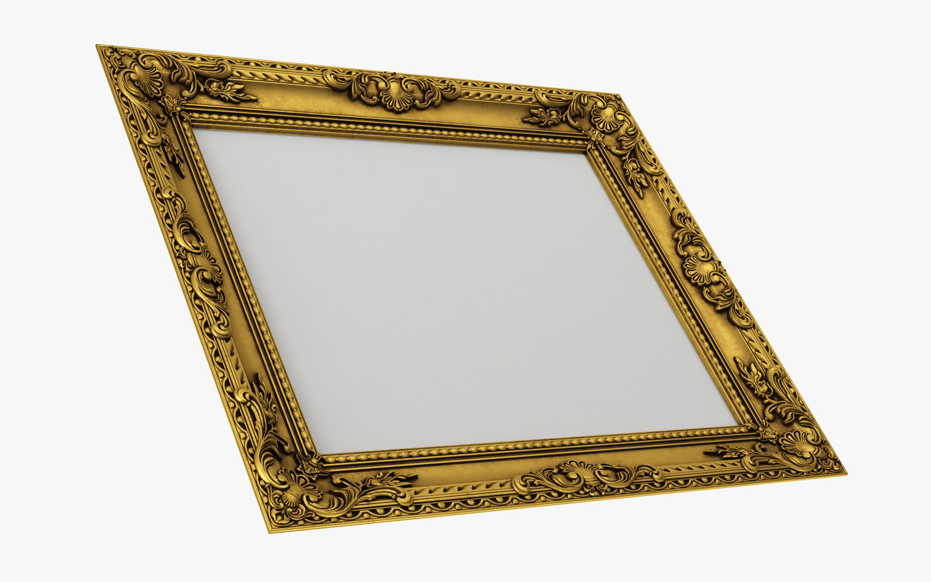 Frame picture gold v4 3D model_2