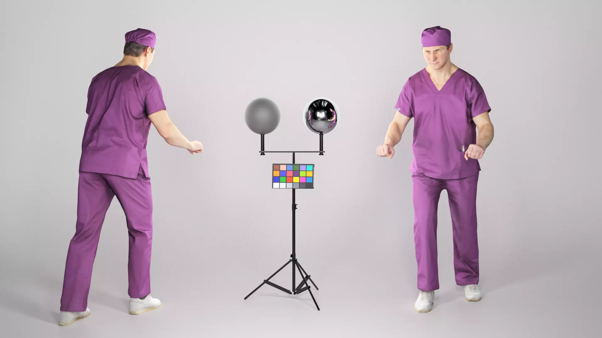 Surgical doctor moving a medical bed 93 Low-poly 3D model