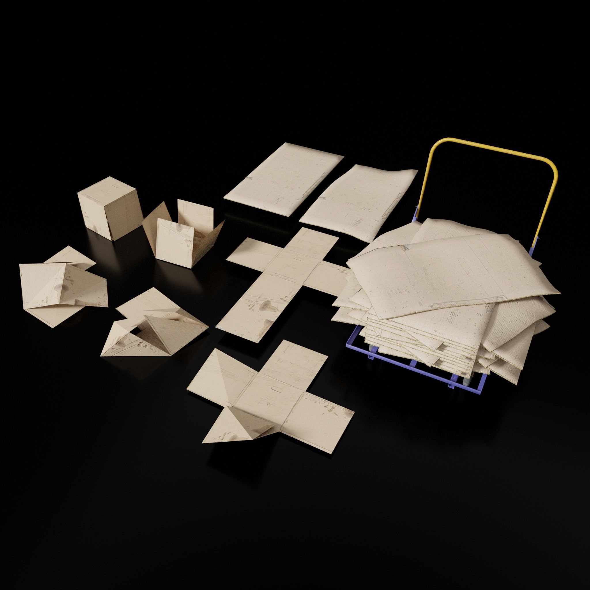 Hong Kong Street Props Pack FBX format 3D model_10