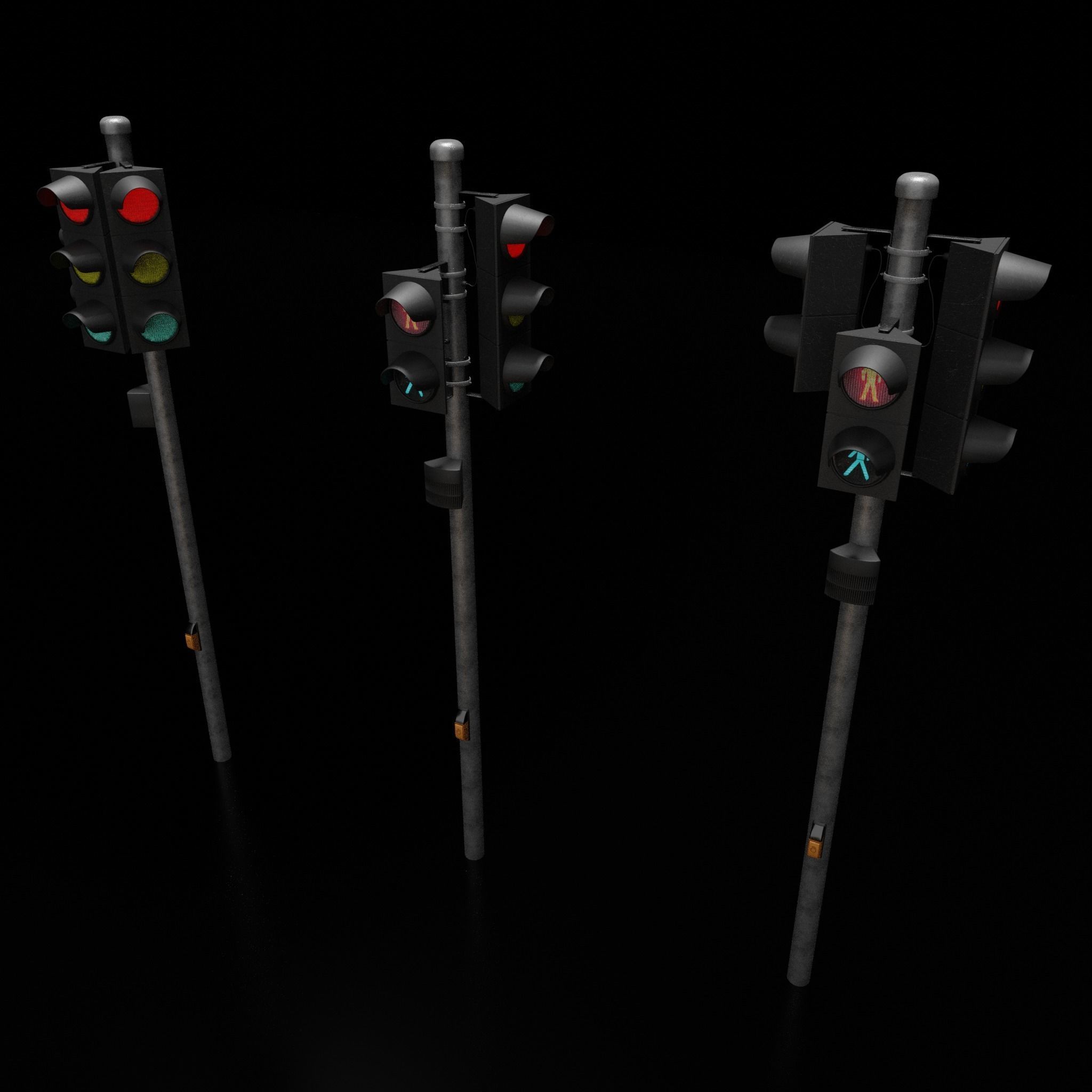 Hong Kong Street Props Pack FBX format 3D model_16