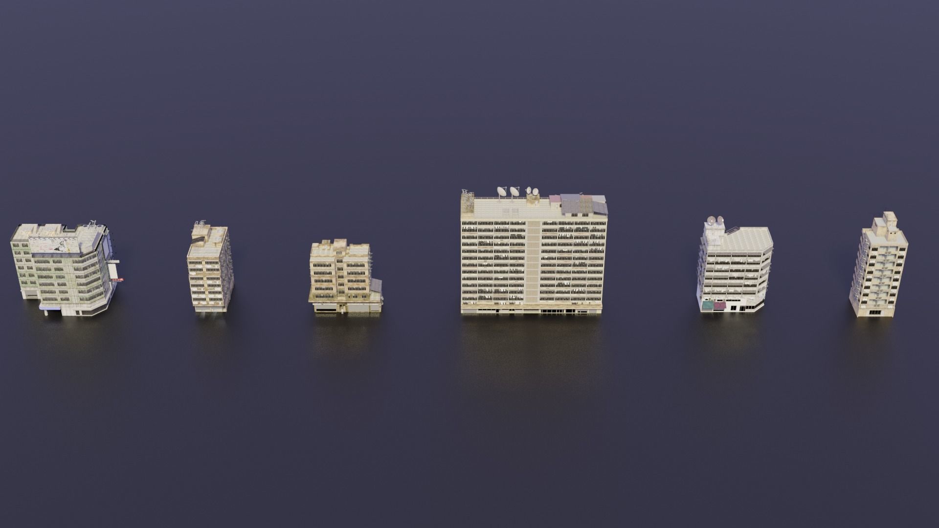 Hong Kong Street Props Pack FBX format 3D model_18