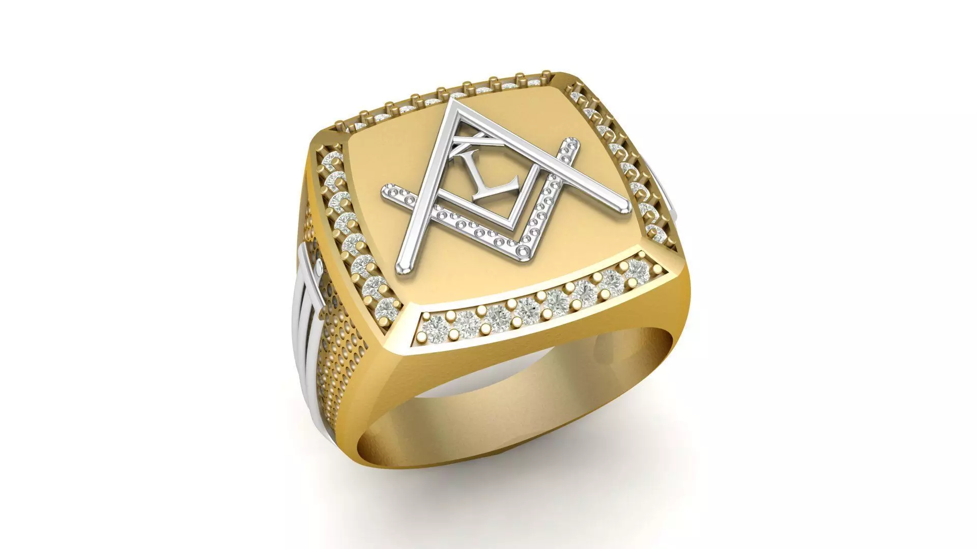 L - LETTER  SIGNET RING 3D print model_0