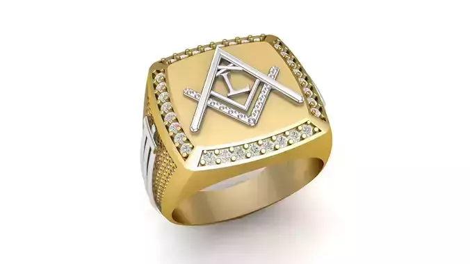 L - LETTER  SIGNET RING 3D print model