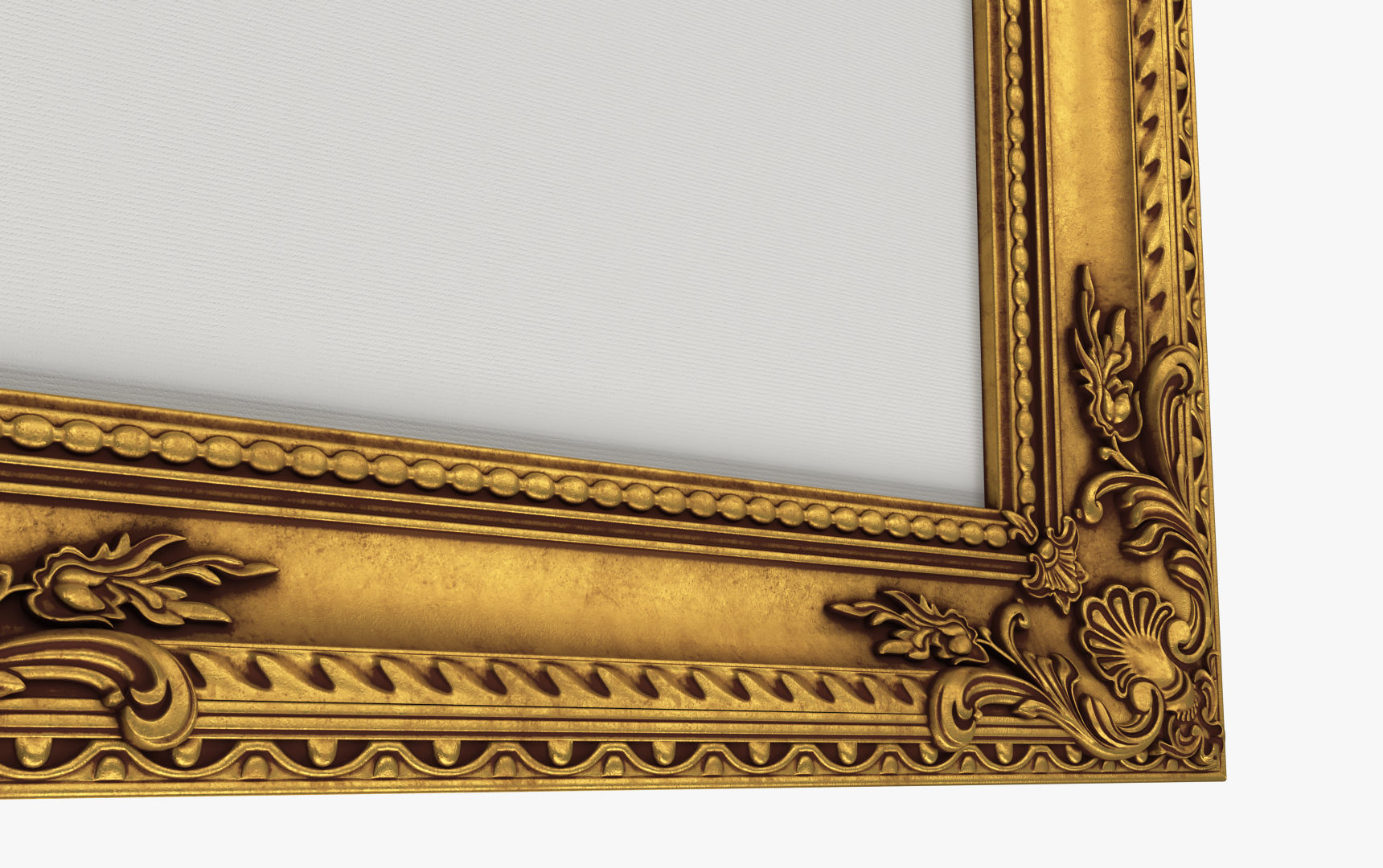 Frame picture gold v5 3D model_4