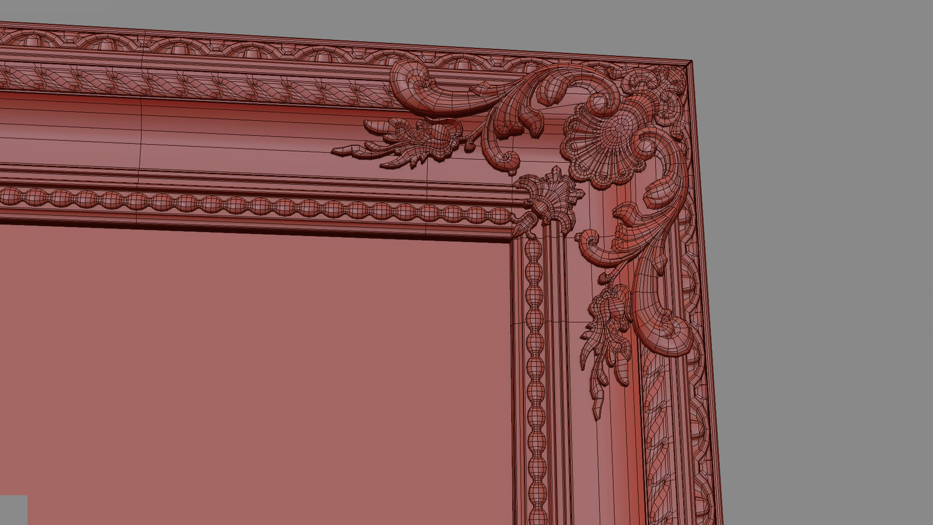 Frame picture gold v5 3D model_8