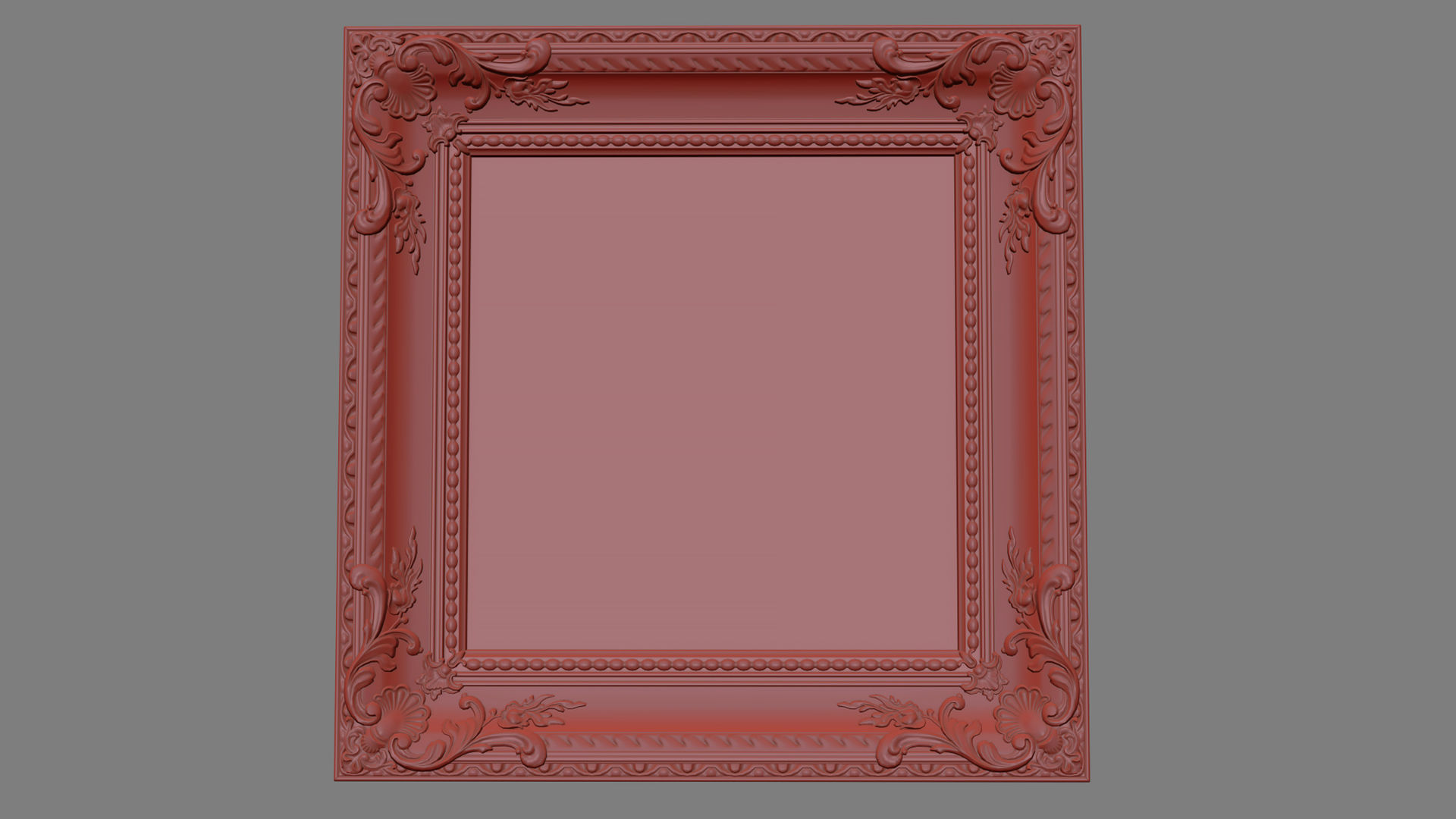 Frame picture gold v5 3D model_5