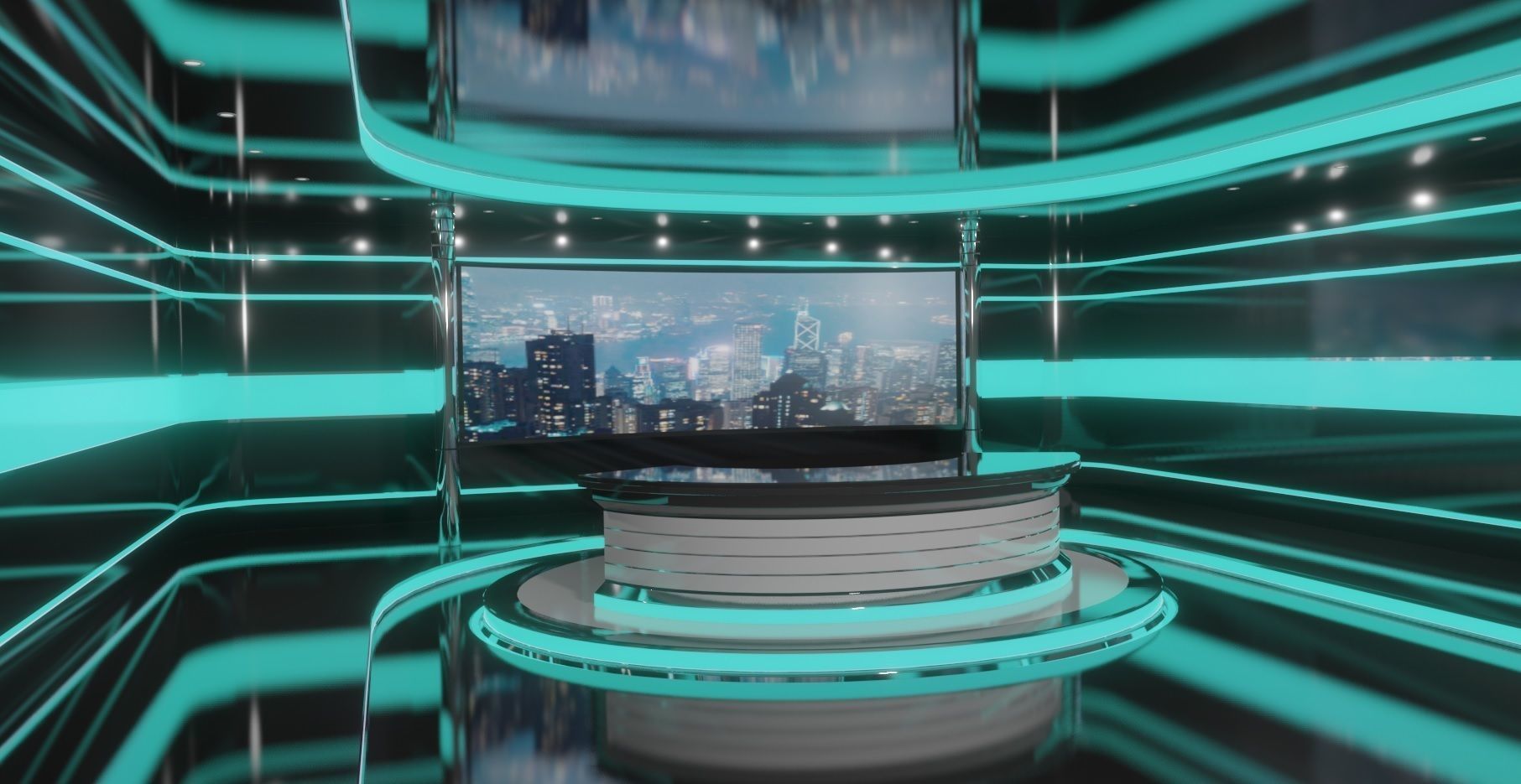 Virtual Studio  Low-poly 3D model_4