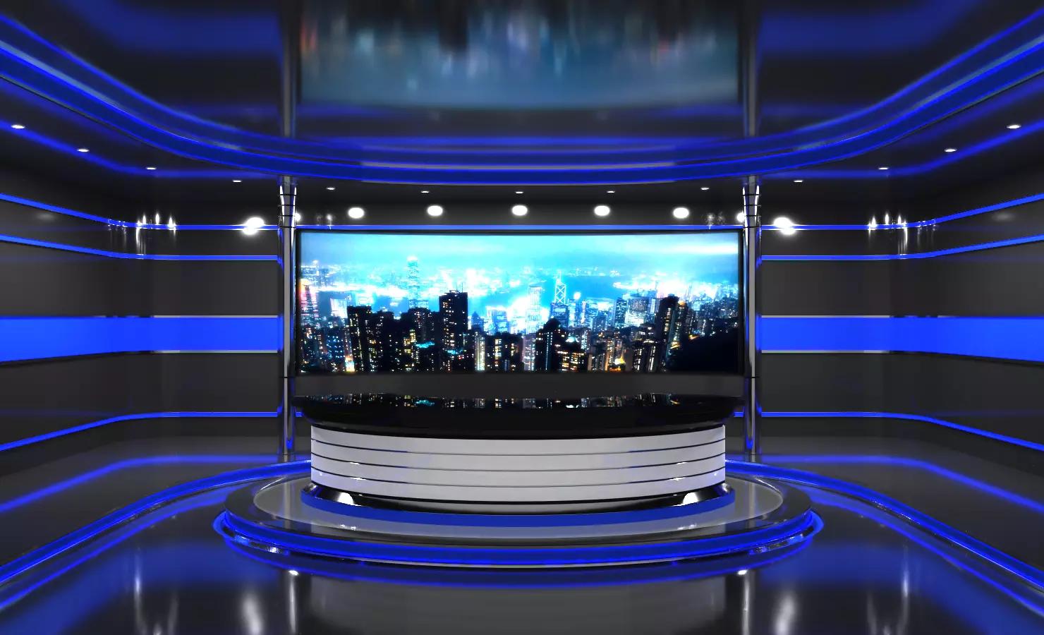 Virtual Studio  Low-poly 3D model_0