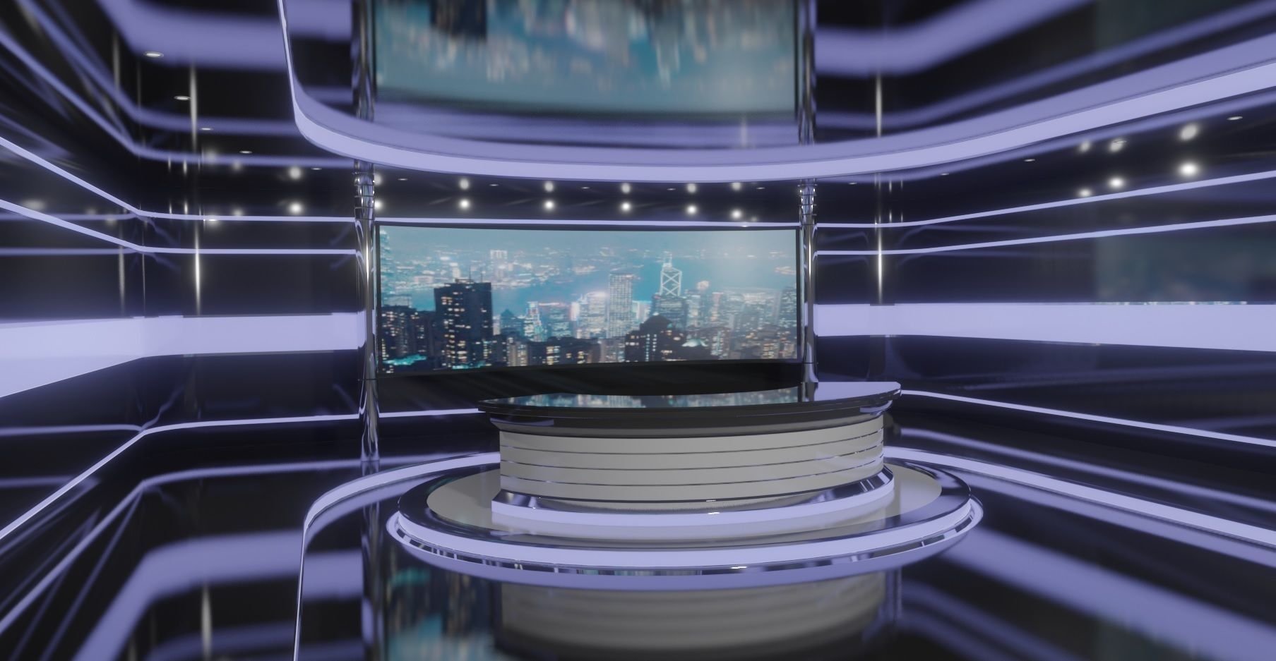 Virtual Studio  Low-poly 3D model_3