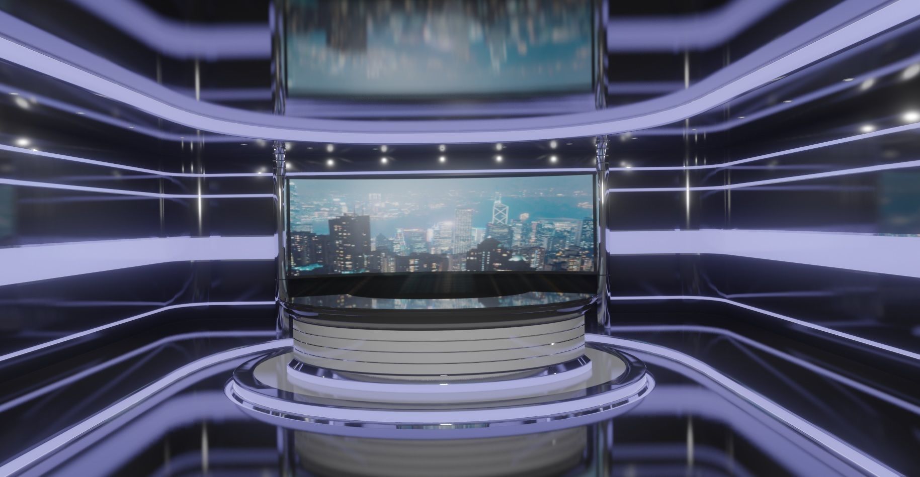 Virtual Studio  Low-poly 3D model_1