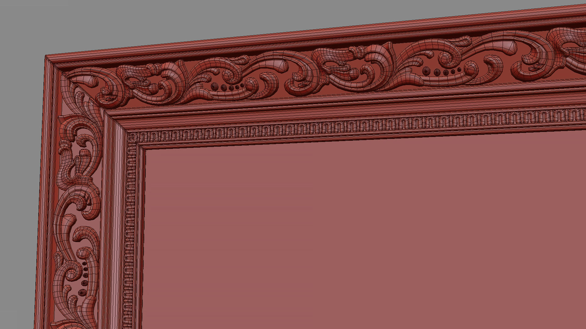 Frame picture gold v6 3D model_9