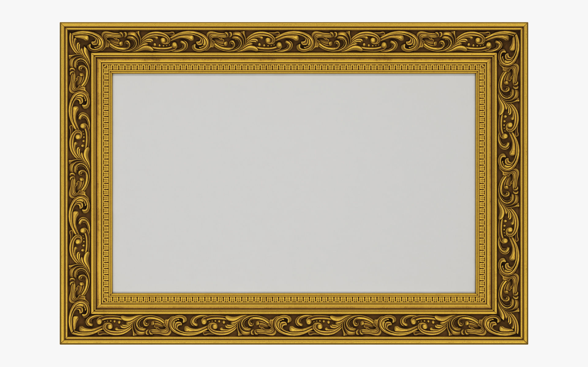 Frame picture gold v6 3D model_1