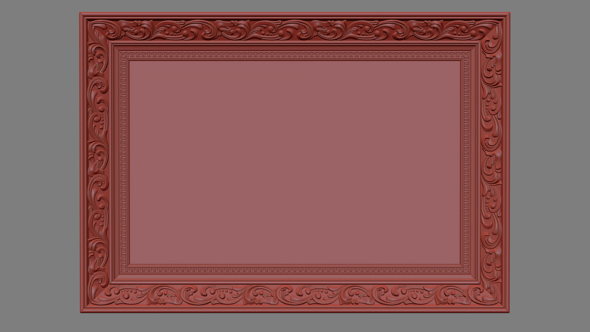 Frame picture gold v6 3D model_6