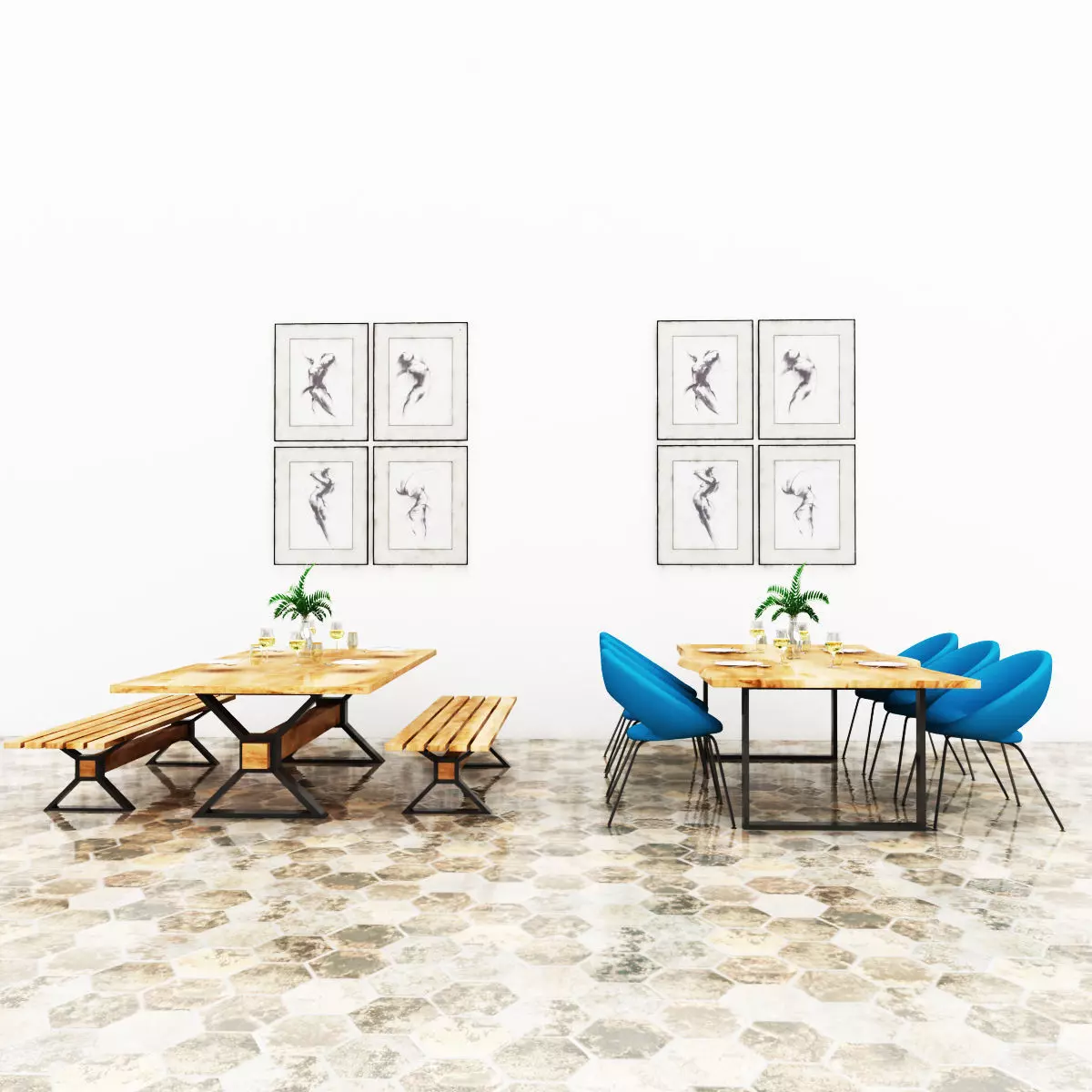 Dining Table free 3D model | CGTrader