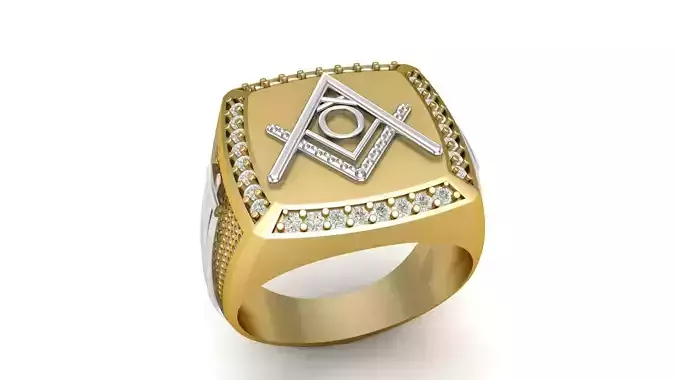 O - LETTER  SIGNET RING 3D print model