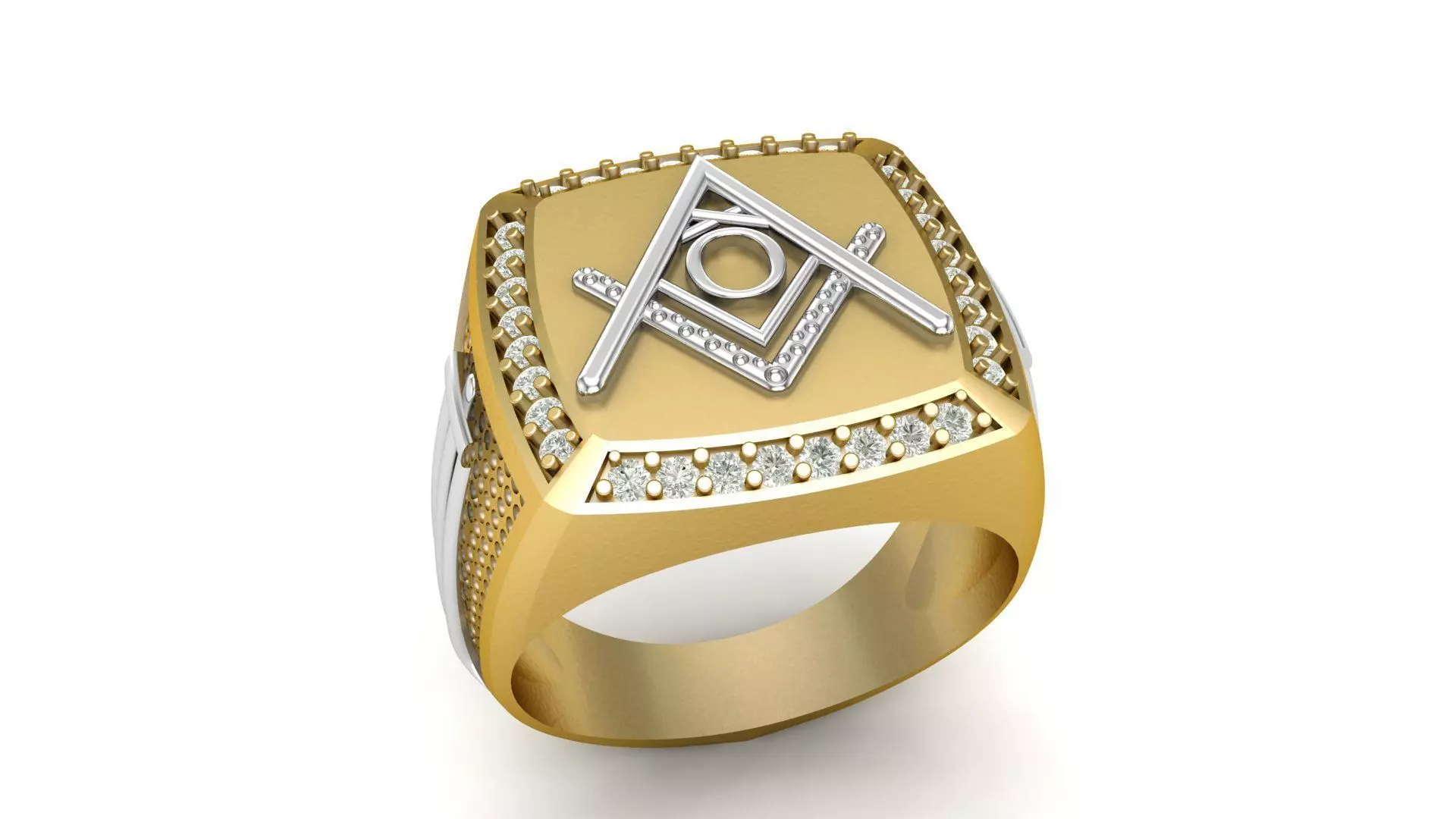 O - LETTER  SIGNET RING 3D print model_0