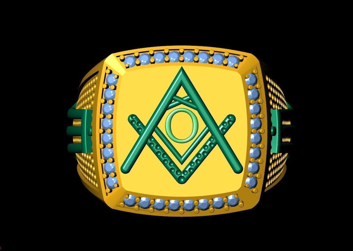 O - LETTER  SIGNET RING 3D print model_6