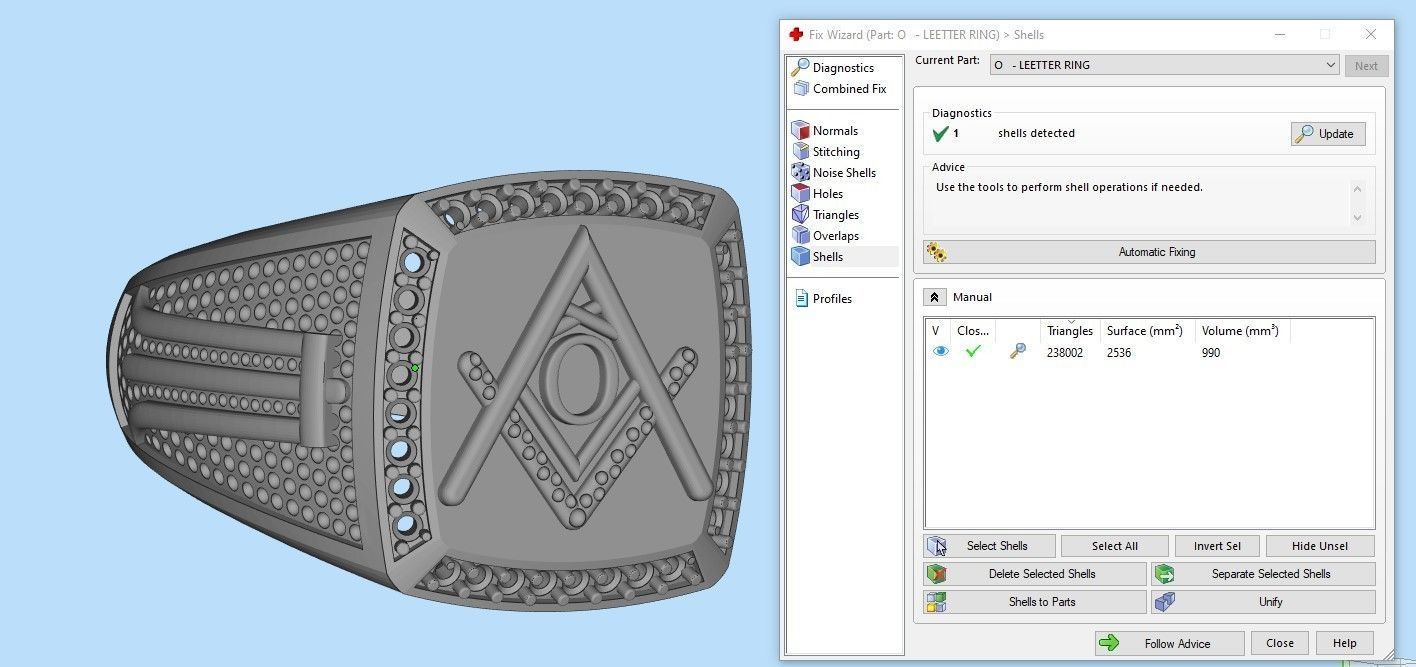 O - LETTER  SIGNET RING 3D print model_9