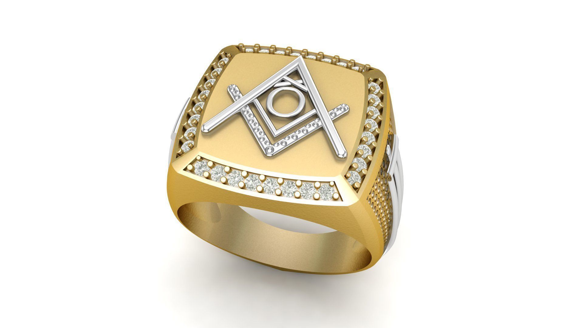O - LETTER  SIGNET RING 3D print model_2