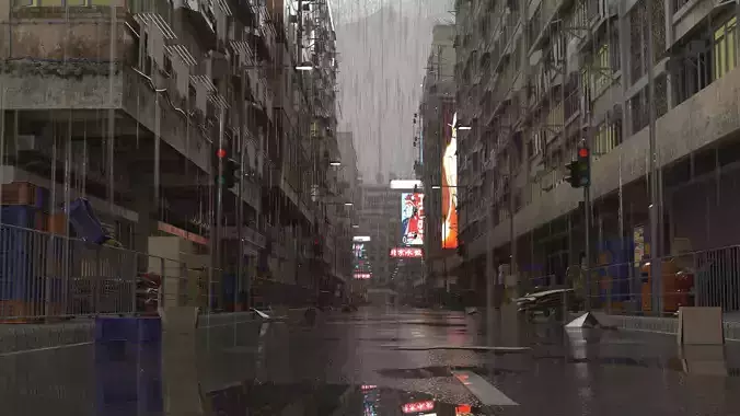 Dystopian Building Set 1 3D model