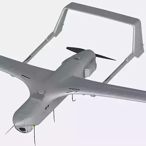 RQ-21 military unmanned aerial vehicle Low-poly 3D model