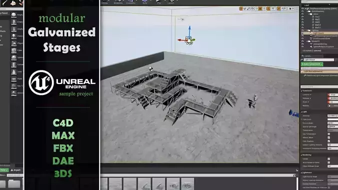 Modular Galvanized Stages