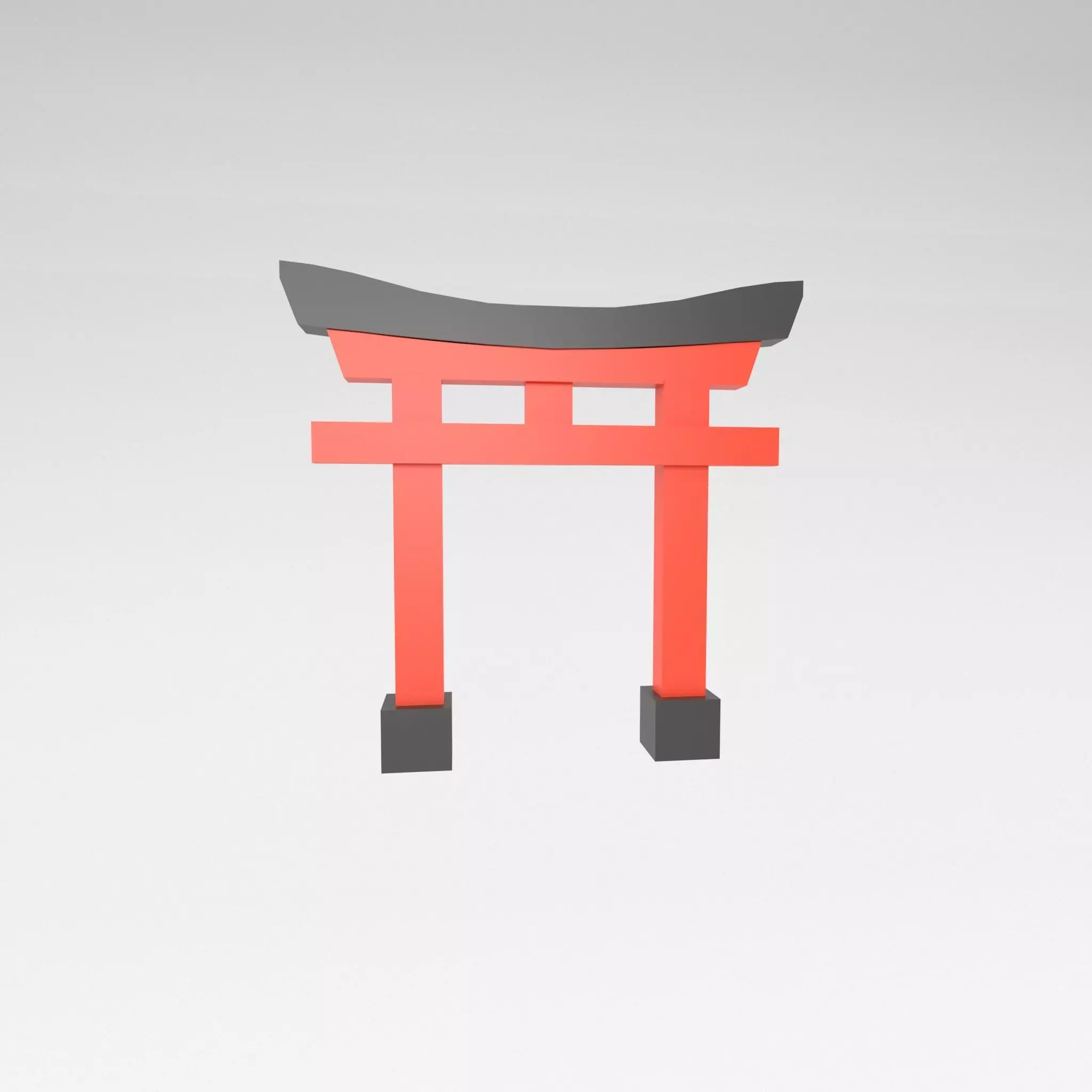 Shinto Shrine v1 001 Low-poly 3D model