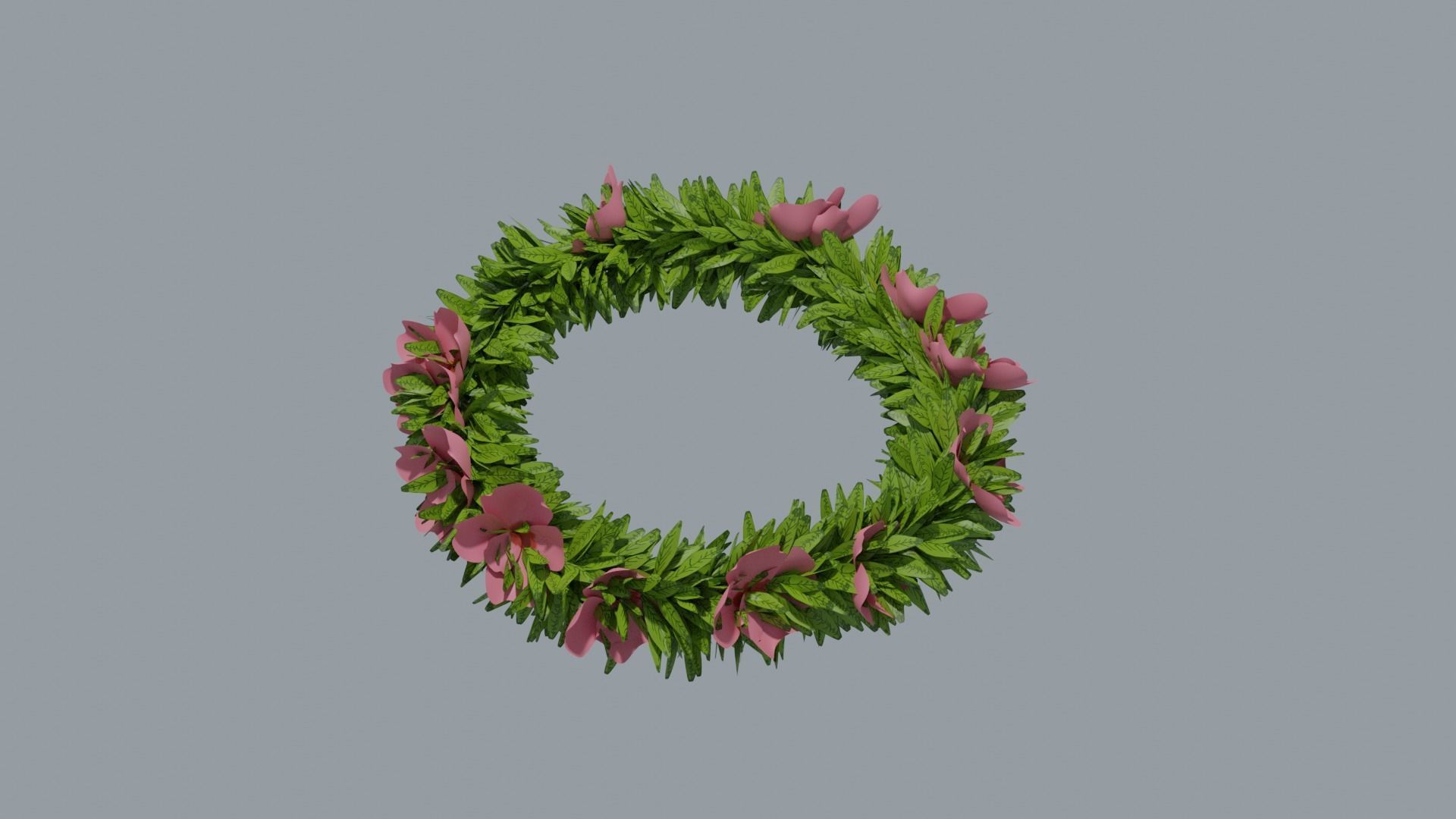 Laurel Wreath Cherry Tree Low-poly 3D model_1