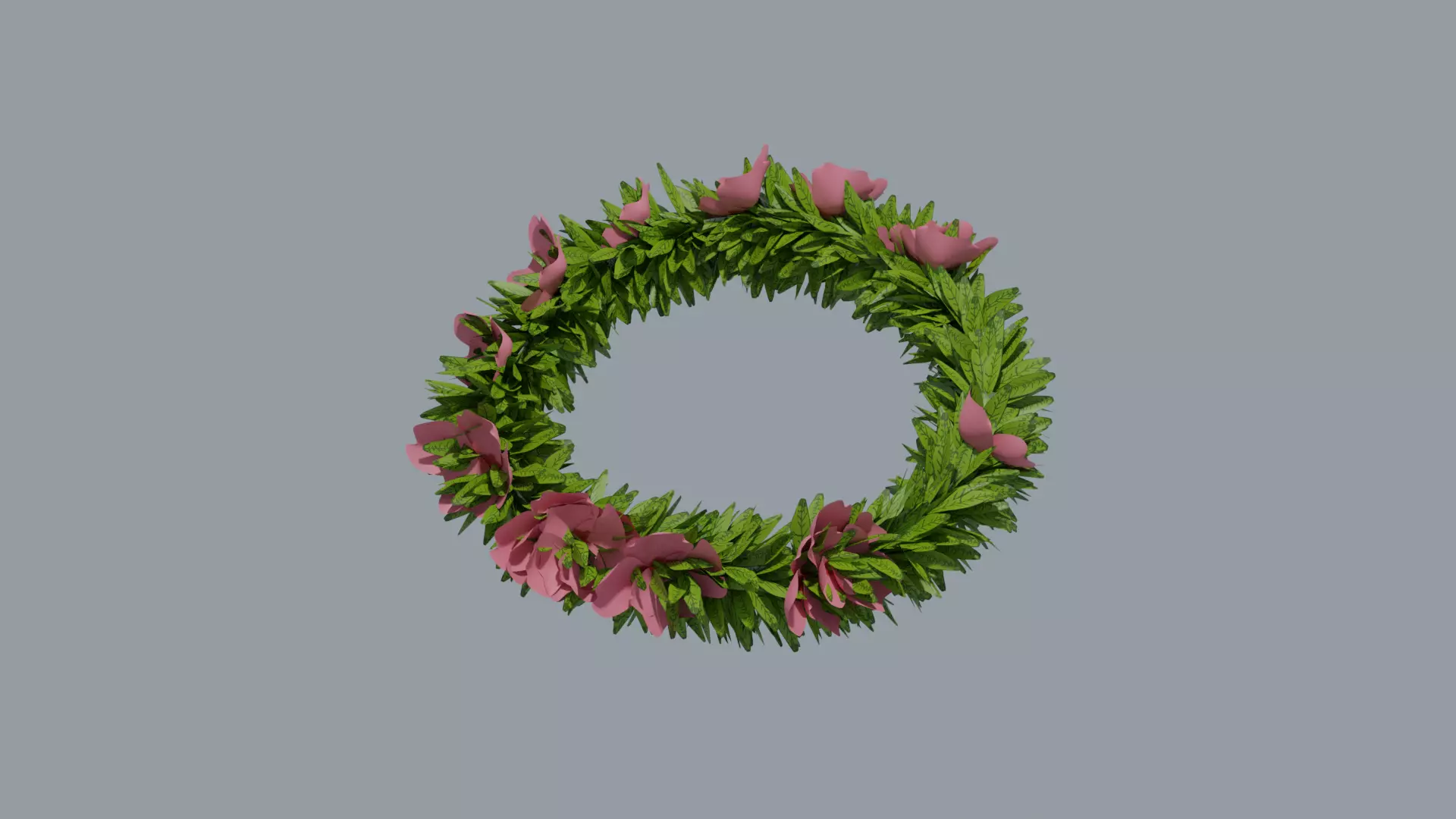 Laurel Wreath Cherry Tree Low-poly 3D model_0