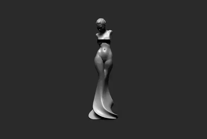Low Poly Woman 4 sculpture
