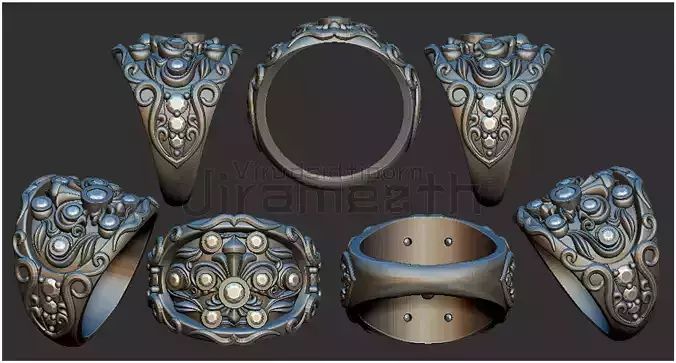 Diamond Royal Lily Ring