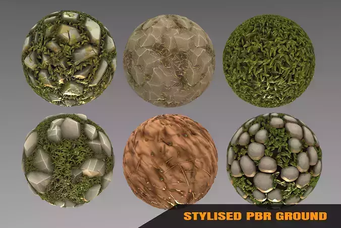 Forest 2 - Stylised PBR Texture - Material