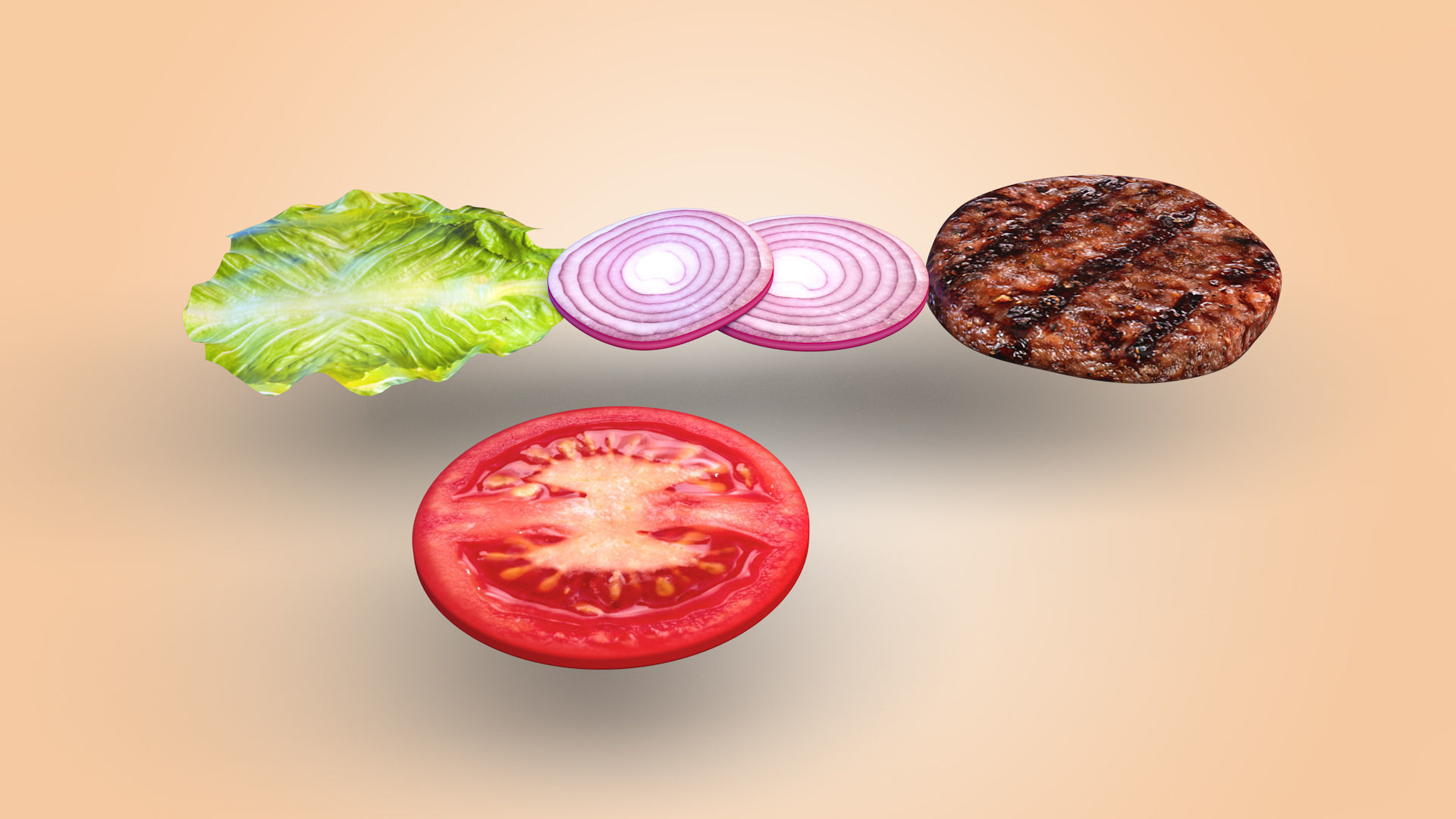 Burger Man Character 3D model_9