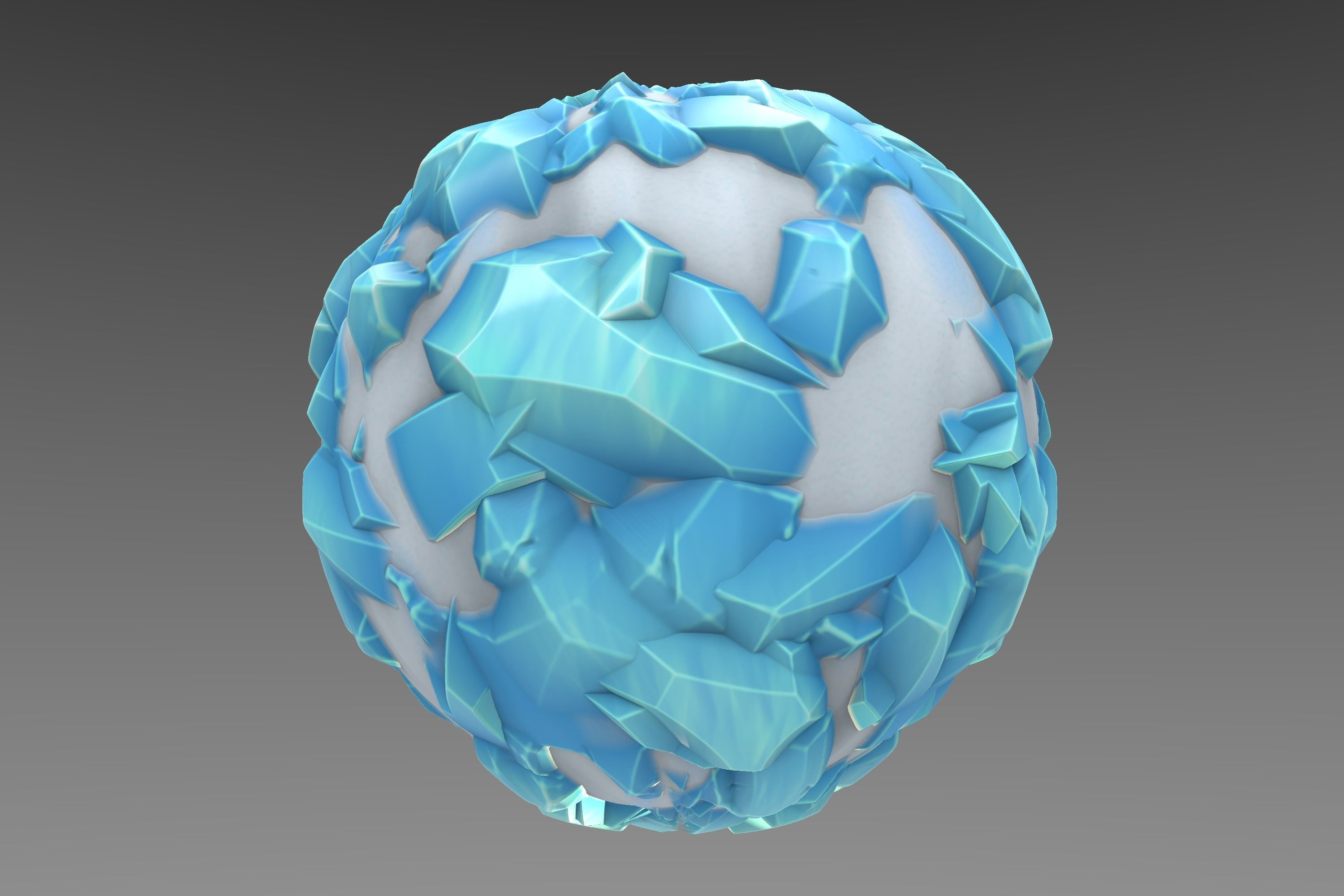 Ice - Stylised PBR Texture - Material 3D model_1