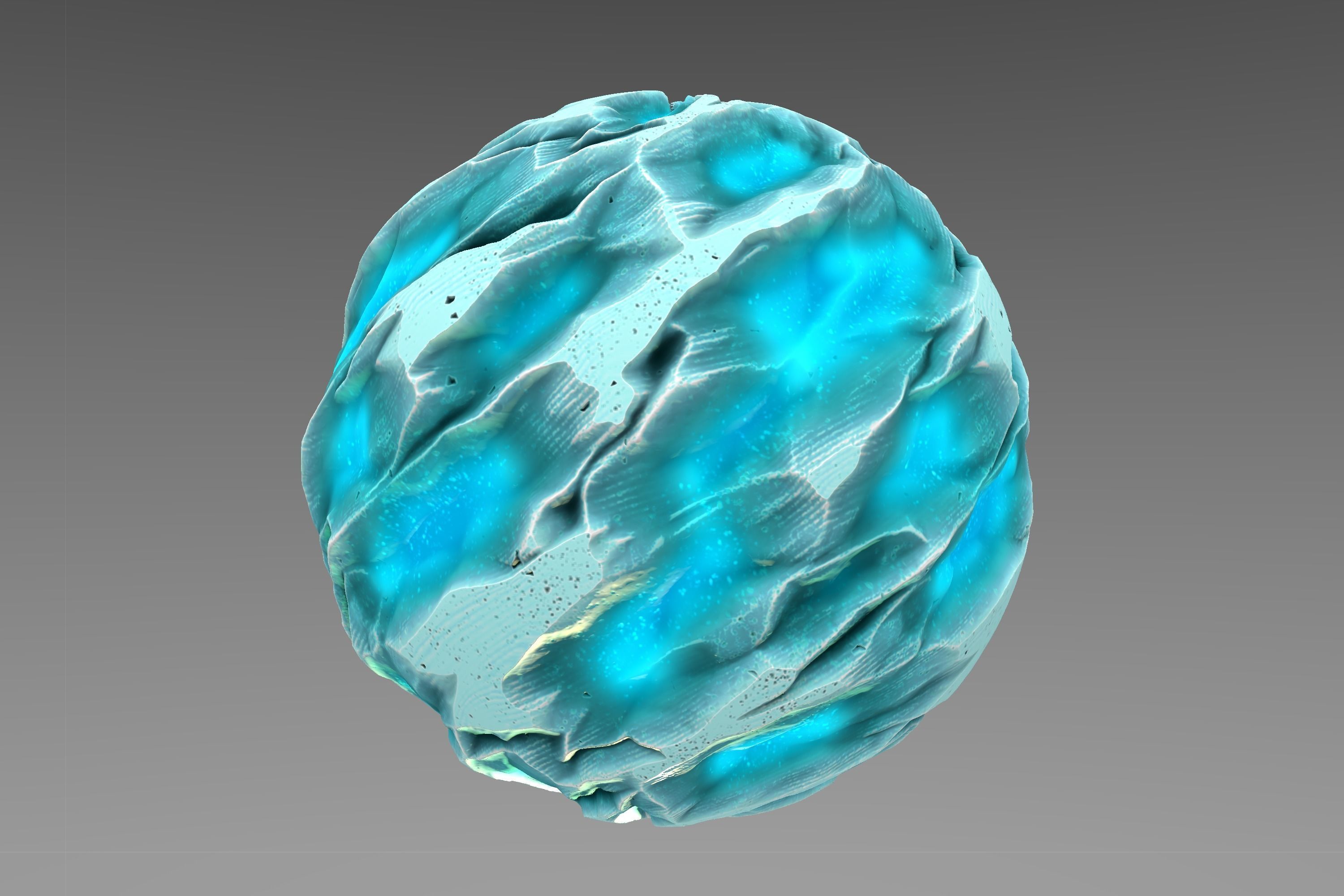 Ice - Stylised PBR Texture - Material 3D model_6