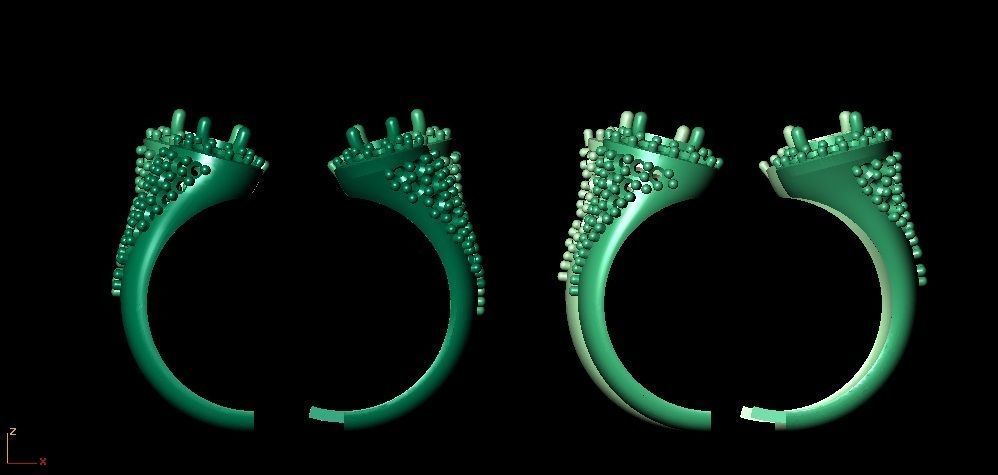 3 HEADED RINGS 3D print model_4