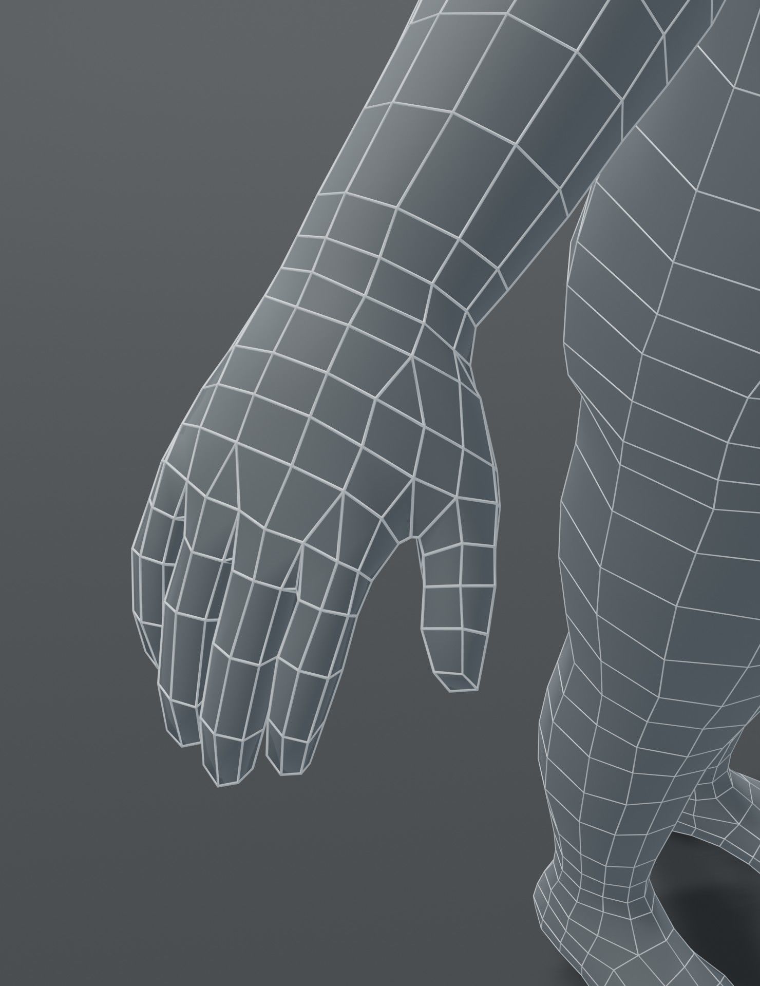 Fat Boy Kid Child Body Base Mesh 3D Model Low-poly 3D model_9