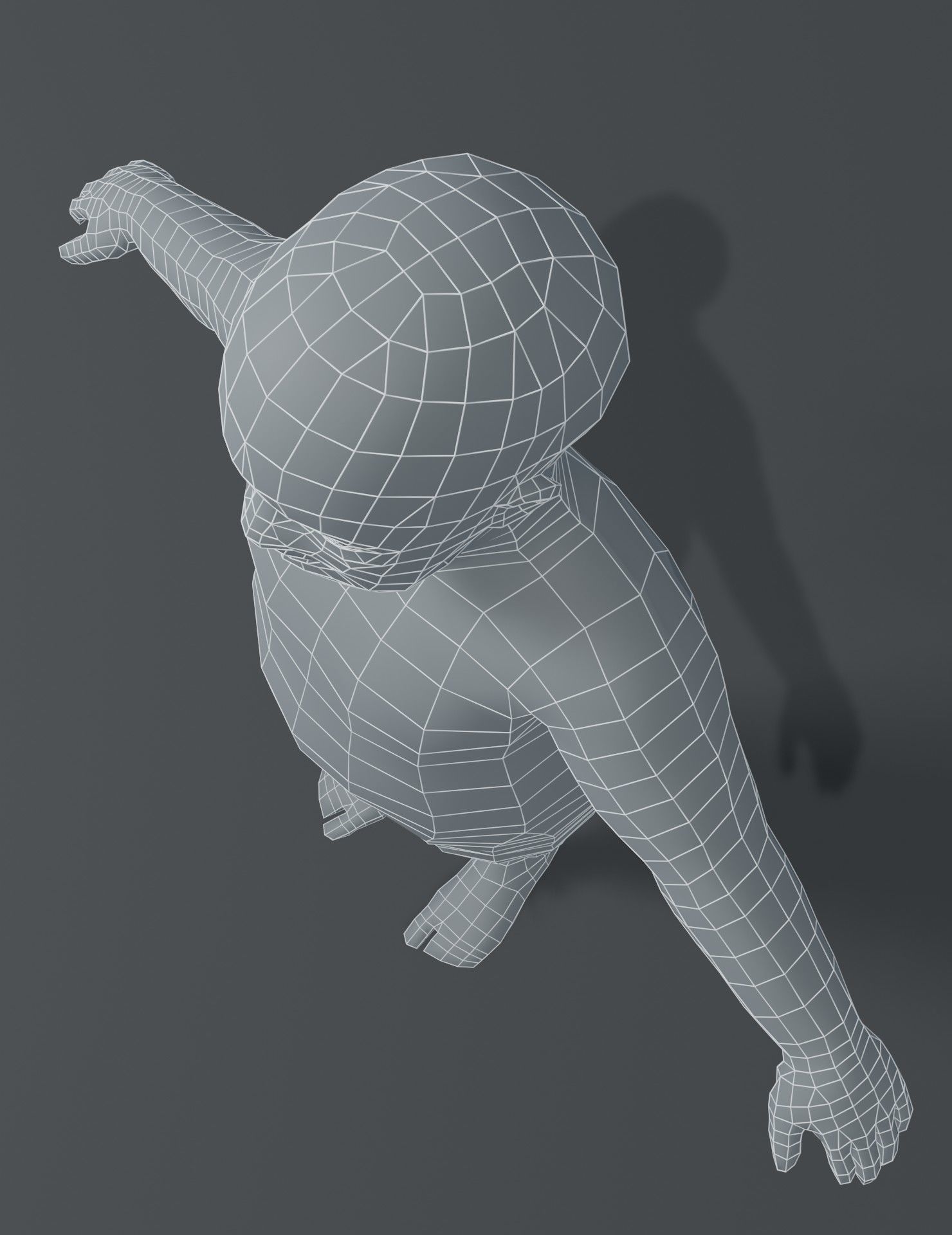 Fat Boy Kid Child Body Base Mesh 3D Model Low-poly 3D model_16