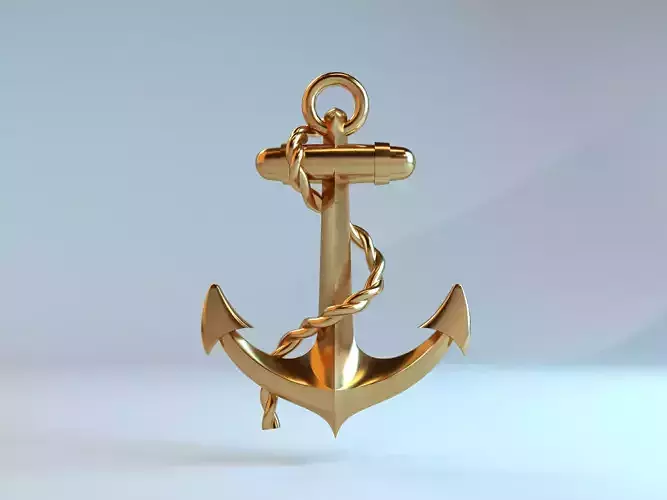 Golden Anchor 3D print model