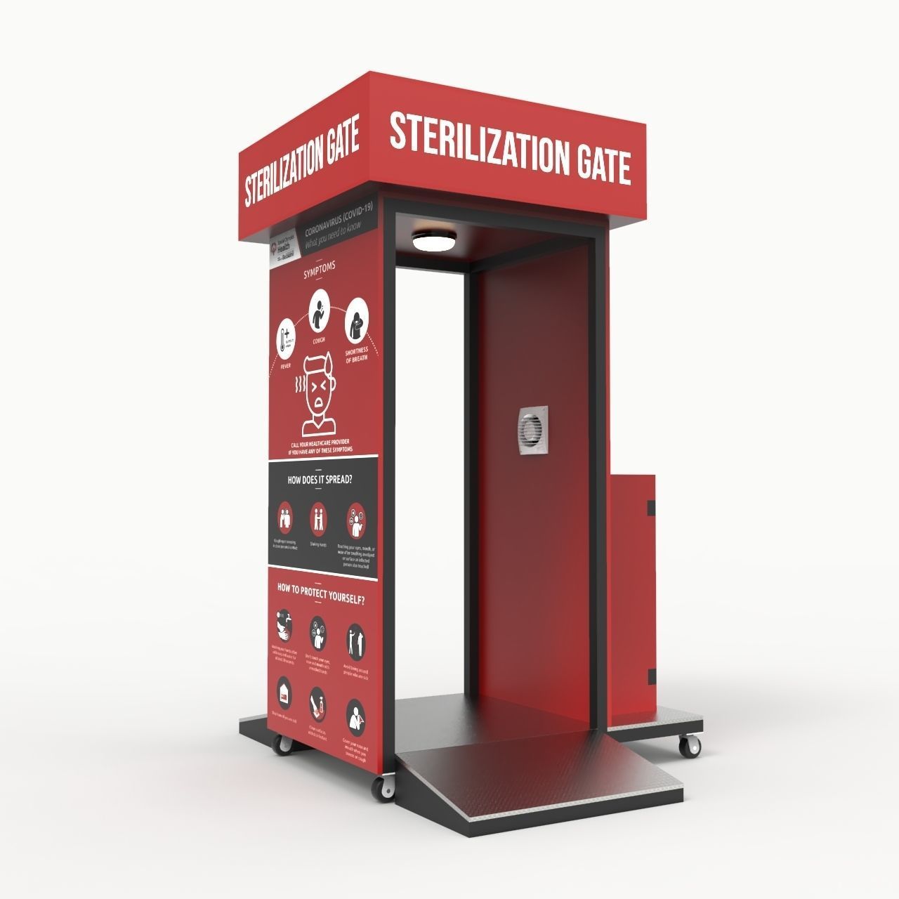 Sterilization Gate COVID19 3D CGTrader