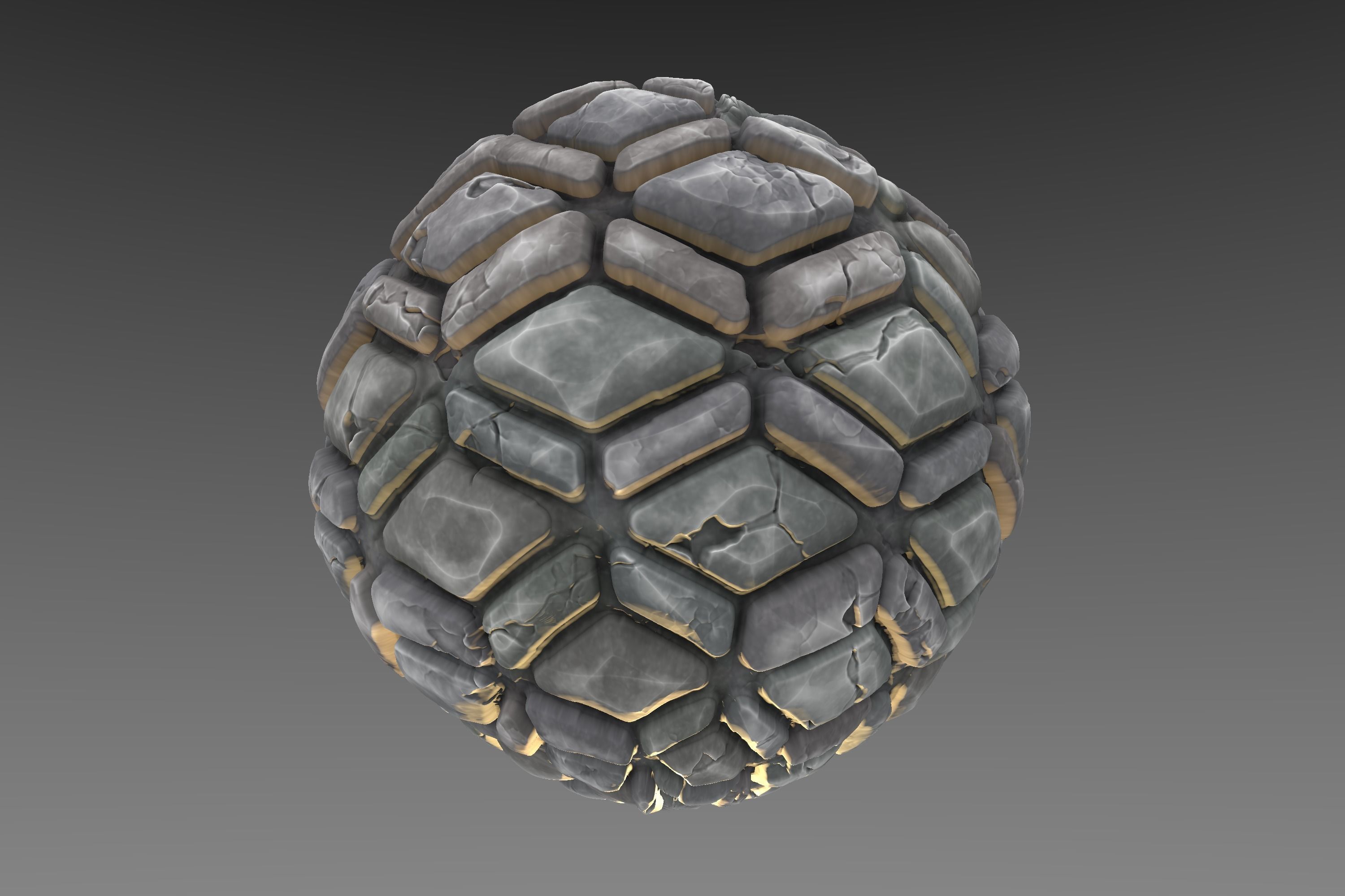 Pavement - Stylised PBR Texture - Material  3D model_14