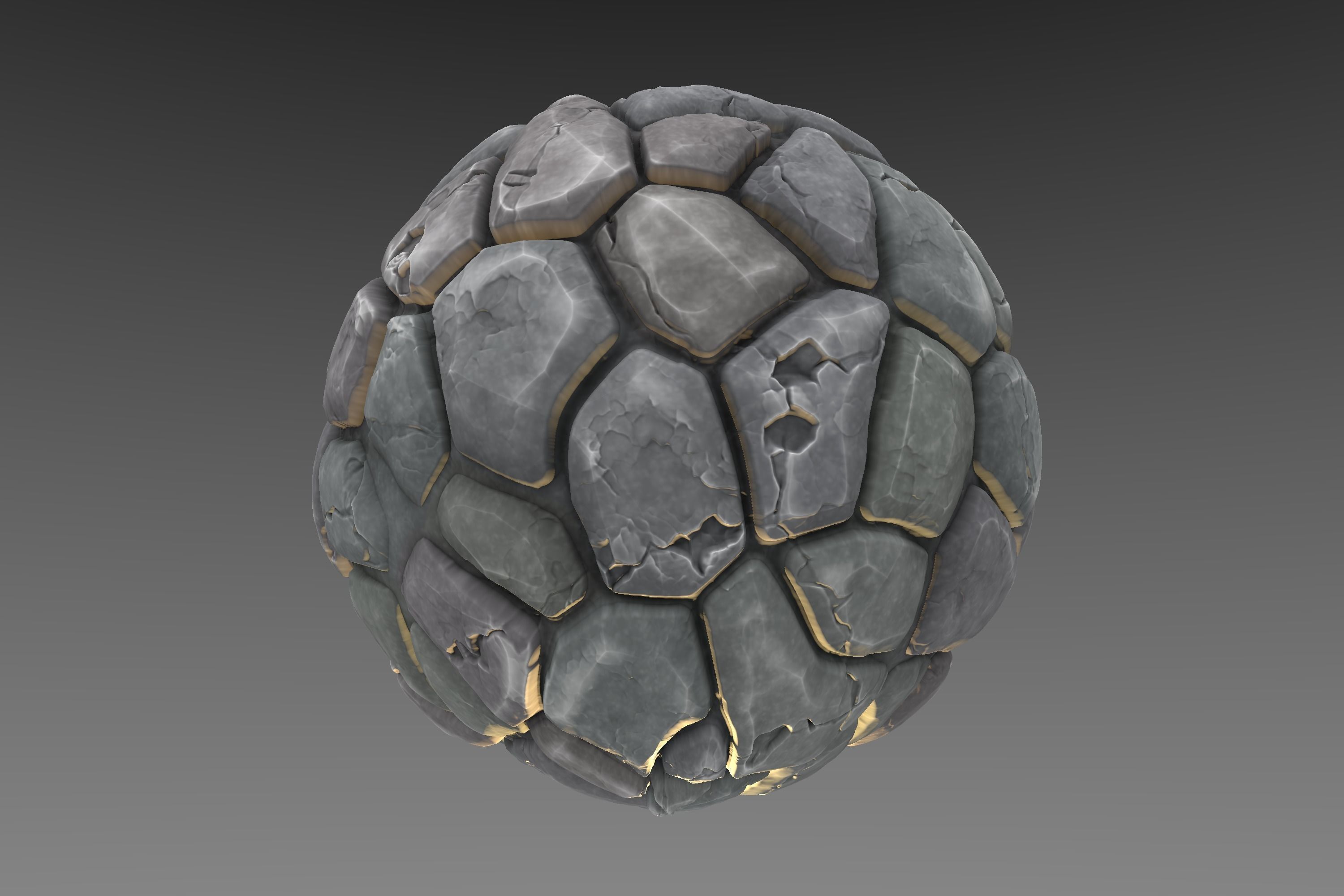 Pavement - Stylised PBR Texture - Material  3D model_6
